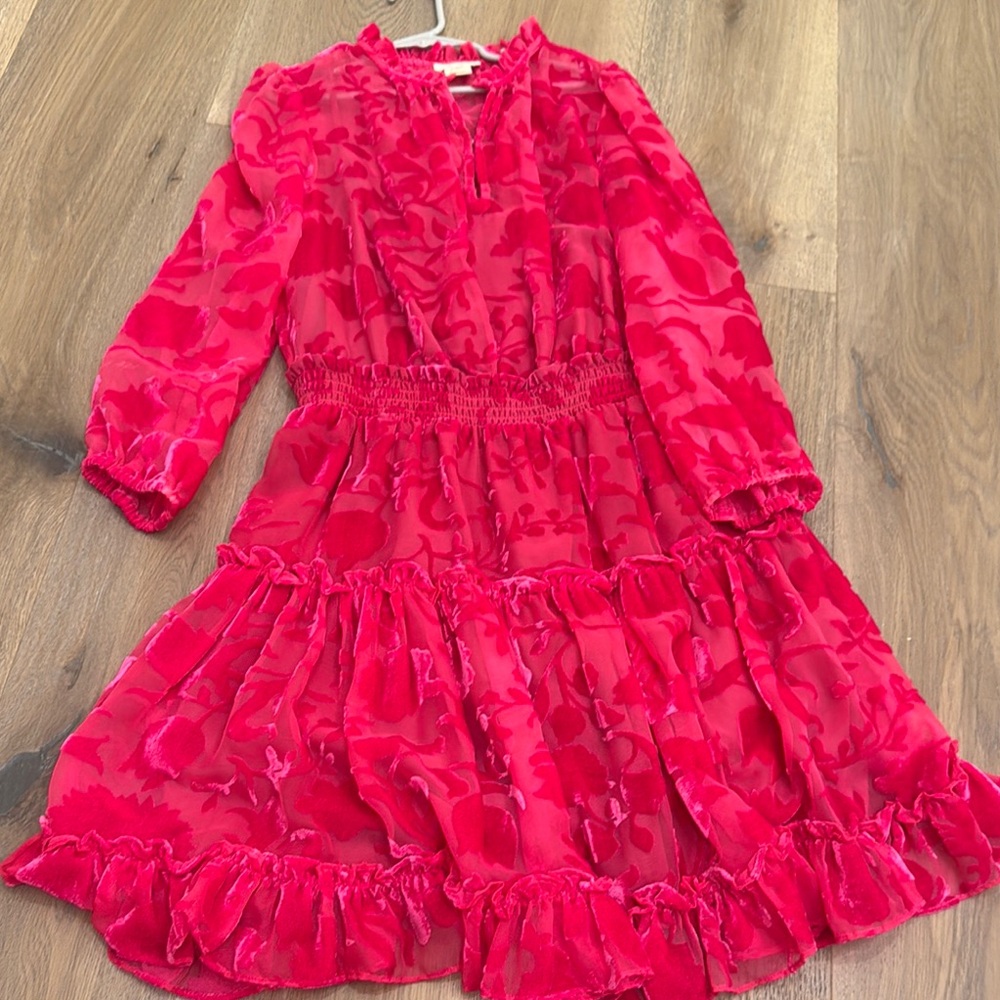 Shoshanna Red Long Sleeve Dress